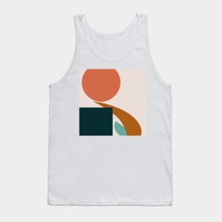 Mid Century Modern colored curved shapes Tank Top